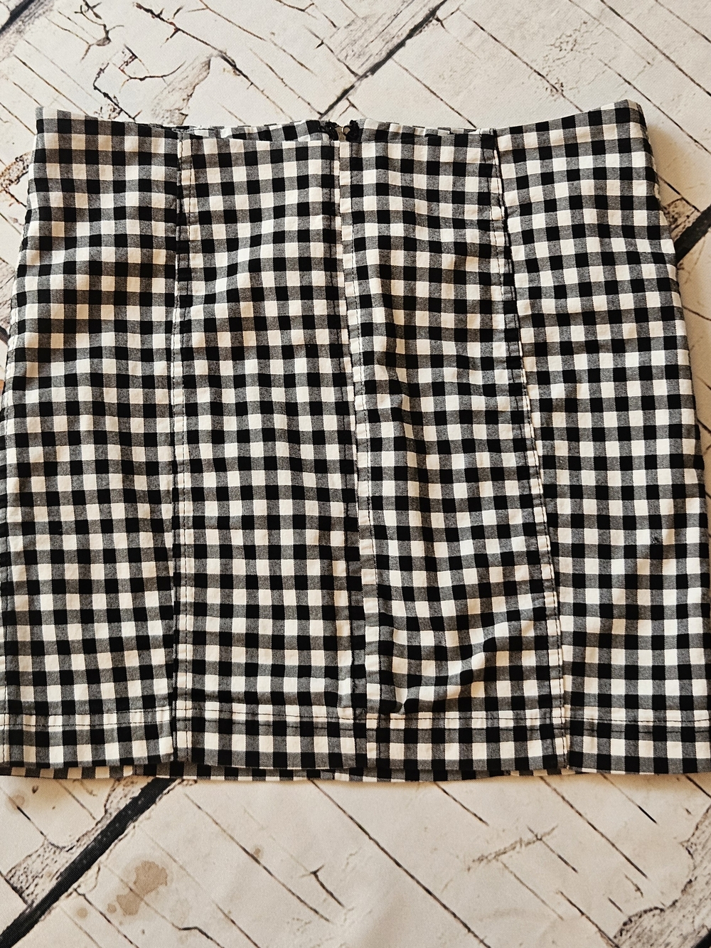 Free People Modern Femme Gingham Mini Skirt Black White Check 12
